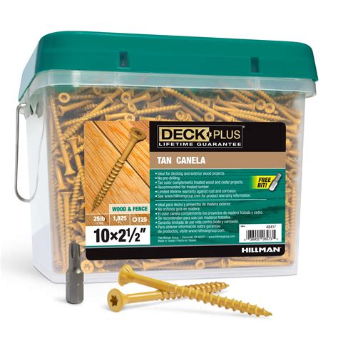 Deck Plus composite deck <b>screws</b> were designed to provide superior weather protection all while coordinating with your <b>decking</b> finish. . Lowes decking screws